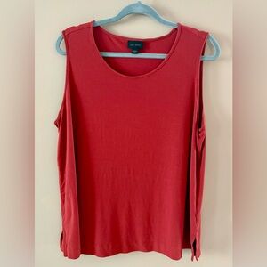 J. Jill Size XL Wearever Collection Rust Color Scoop Neck Sleeveless Tank